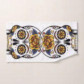 Yellow Rose Sugar Skull Bad Handdoek (Handdoek)