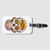 Yellow Rose Sugar Skull Bagagelabel (Voorkant (horizontaal))