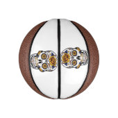 Yellow Rose Sugar Skull Basketbal (Verticaal)