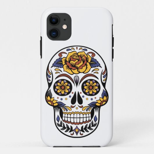 Yellow Rose Sugar Skull Case-Mate iPhone Case (Achterkant)