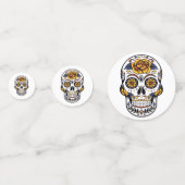 Yellow Rose Sugar Skull Confetti (Achterkanten)