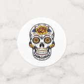 Yellow Rose Sugar Skull Confetti (Kleine voorkant)