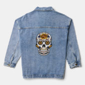 Yellow Rose Sugar Skull Denim Jacket (Achterkant)