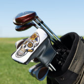 Yellow Rose Sugar Skull Golfheadcover (Insitu)