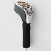 Yellow Rose Sugar Skull Golfheadcover (Schuin)