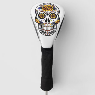 Yellow Rose Sugar Skull Golfheadcover