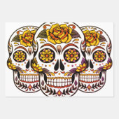 Yellow Rose Sugar Skull Inpakpapier Vel (Voorkant 3)
