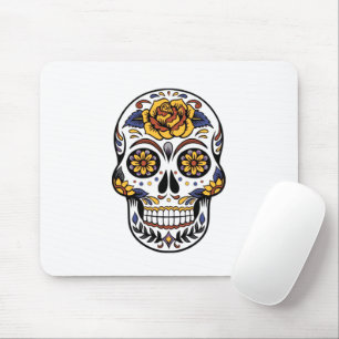 Yellow Rose Sugar Skull Muismat
