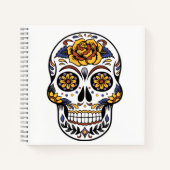 Yellow Rose Sugar Skull Notitieboek (Voorkant)
