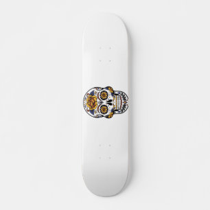 Yellow Rose Sugar Skull Persoonlijk Skateboard