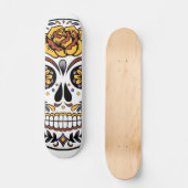 Yellow Rose Sugar Skull Persoonlijk Skateboard (Voorkant)