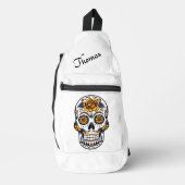 Yellow Rose Sugar Skull Persoonlijk Sling Bag (Voorkant)