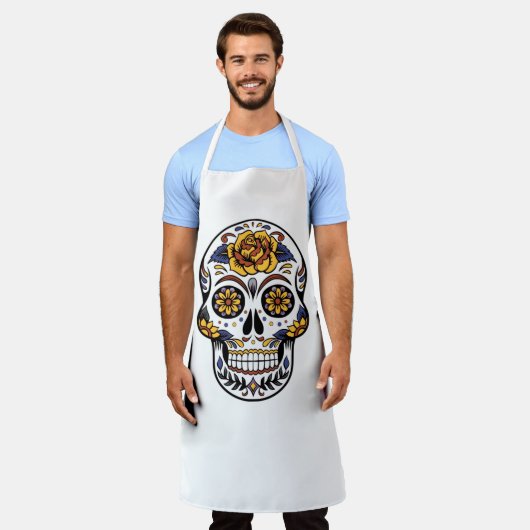 Yellow Rose Sugar Skull Schort (Gedragen)