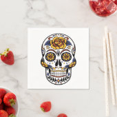 Yellow Rose Sugar Skull Servet (Insitu)