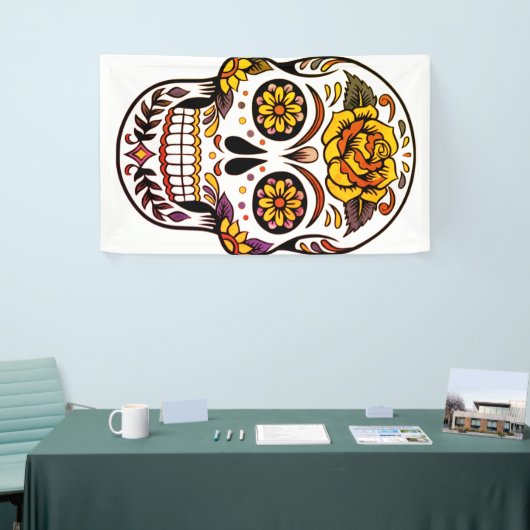 Yellow Rose Sugar Skull Spandoek (Beurs)