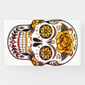 Yellow Rose Sugar Skull Spandoek (Horizontaal)