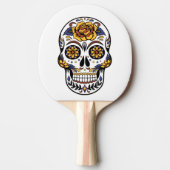 Yellow Rose Sugar Skull Tafeltennisbatje (Voorkant)