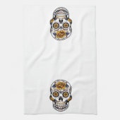 Yellow Rose Sugar Skull Theedoek (Verticaal)