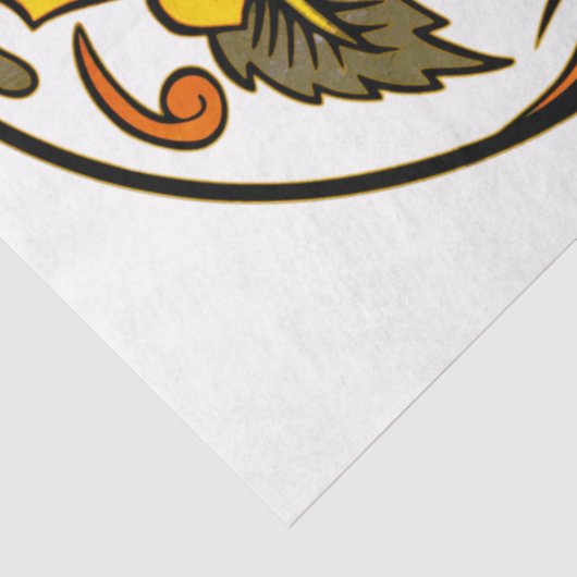 Yellow Rose Sugar Skull Tissuepapier (Detail)