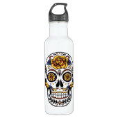 Yellow Rose Sugar Skull Waterfles (Voorkant)