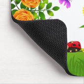 Yellow Rose Sunflower Red Ladybug Roze Butterfly Muismat (Hoek)