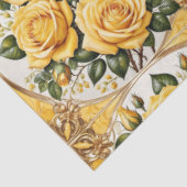Yellow Rose Trendy Mooi Collectie Tissuepapier (Detail)
