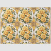Yellow Rose Trendy Mooi Collectie Tissuepapier (Voorkant)