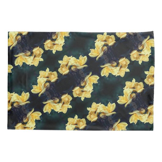 Yellow Rose Trio Abstract Patroon Kussensloop (Achterkant)