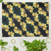 Yellow Rose Trio Abstract Patroon Theedoek (Gevouwen)