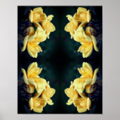 Yellow Rose Trio Abstract Poster (Voorkant)