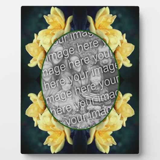 Yellow Rose Trio Creëer Uw Eigen Foto Fotoplaat (Voorkant)