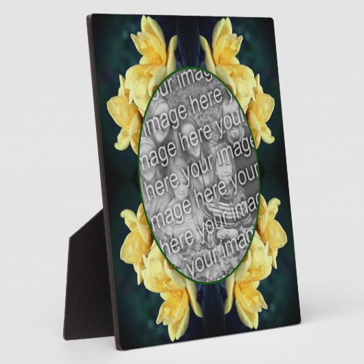 Yellow Rose Trio Creëer Uw Eigen Foto Fotoplaat (Zijkant)