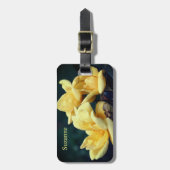 Yellow Rose Trio gepersonaliseerd Bagagelabel (Voorkant verticaal)