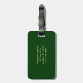 Yellow Rose Trio gepersonaliseerd Bagagelabel (Achterkant verticaal)