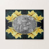 Yellow Rose Trio Lijst Creëer Uw eigen foto Legpuzzel (Horizontaal)