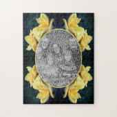 Yellow Rose Trio Lijst Creëer Uw eigen foto Legpuzzel (Verticaal)