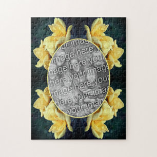 Yellow Rose Trio Lijst Creëer Uw eigen foto Legpuzzel