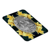 Yellow Rose Trio Lijst Creëer Uw eigen foto Magneet (Rechterzijde)