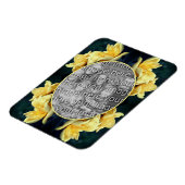 Yellow Rose Trio Lijst Creëer Uw eigen foto Magneet (Linkerzijde)