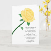 Yellow Rose Vriend Verjaardag Kaart (Gele Bloem)