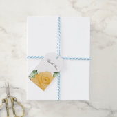 Yellow Rose Vrijgezellenfeest Elegante bruiloft gu Cadeaulabel (Met Touw)