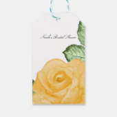 Yellow Rose Vrijgezellenfeest Elegante bruiloft gu Cadeaulabel (Achterkant)