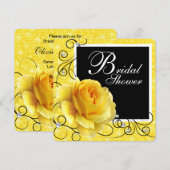 Yellow Rose Vrijgezellenfeest Kaart (Voorkant / Achterkant)