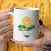 Yellow Rose | Waterverf naam Koffie Mok