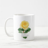 Yellow Rose | Waterverf naam Koffie Mok (Links)