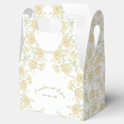Yellow Rose Wedding Bedankdoosjes (Geopend)