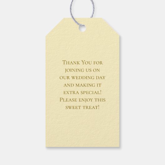 Yellow Rose Wedding Cadeaulabel (Achterkant)