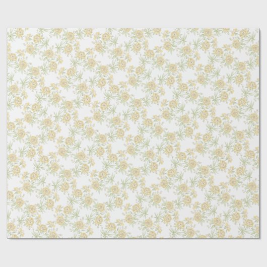 Yellow Rose Wedding Cadeaupapier (Vlak)