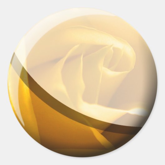 Yellow Rose Wedding Envelope Sticker (Voorkant)