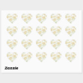 Yellow Rose Wedding Hart Sticker (Vel)